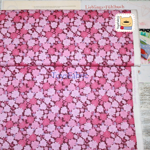 Ткань для пэчворка 20795 (розовые гвоздики) 45х55см