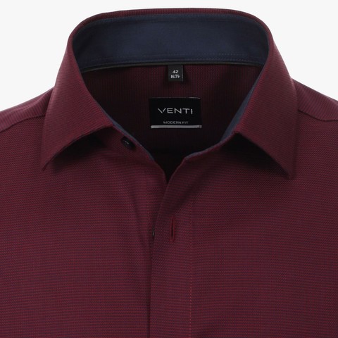 Сорочка мужская Venti Modern Fit 193295500-403 бордовая