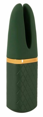 Зеленый вибратор Luxurious Split Tip Vibrator - 13,1 см.