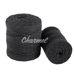 Anthracite cotton cord 4 mm