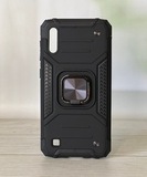 Противоударный чехол Strong Armour Case с кольцом для Samsung Galaxy A10 / M10 (Черный)