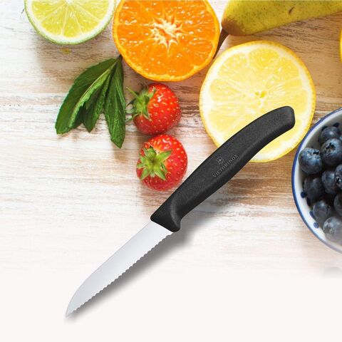 Нож кухонный Victorinox для резки и чистки, 8 см, чёрный (6.7433)