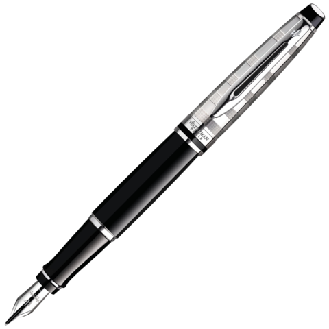 Ручка перьевая Waterman Expert Deluxe Black CT, F (S0952300)
