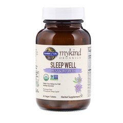 Garden of Life, MyKind Organics, Sleep Well, для крепкого сна, отдыха и восстановления, 30 веганских таблеток