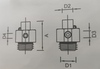 Адаптер Sanline 3в1 универсальный 1/2-М10х1 G1/16-М8 с уплотнением Арт.61906