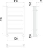 Полотенцесушитель Terminus Контур П7 400х800