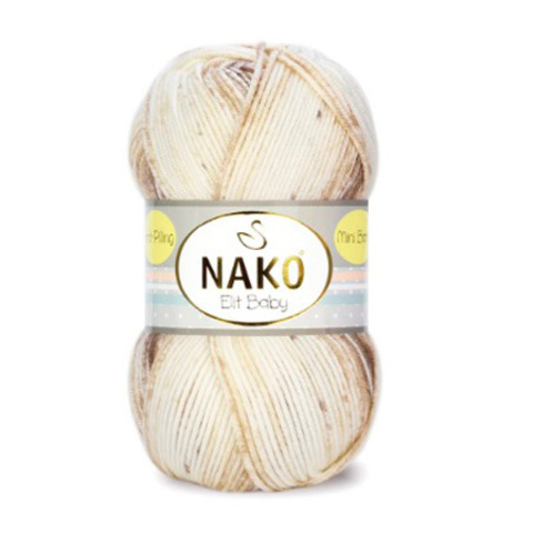 Пряжа Nako Elit Baby Mini Batik 32426 суровый-бежевый (уп.5 мотков)