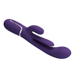 Фиолетовый мультифункциональный вибратор Shania - 22,2 см. - 