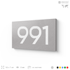 Номер на дверь 991, табличка на дверь для офиса, квартиры, кабинета, аудитории, склада, серая 120х70 мм, Айдентика Технолоджи