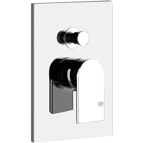 Gessi 44634#031 Gessi Emporio Via manzoni Внешние части для настенного смесителя на 2 выхода с переключателем ванна-душ, цвет: Chrome