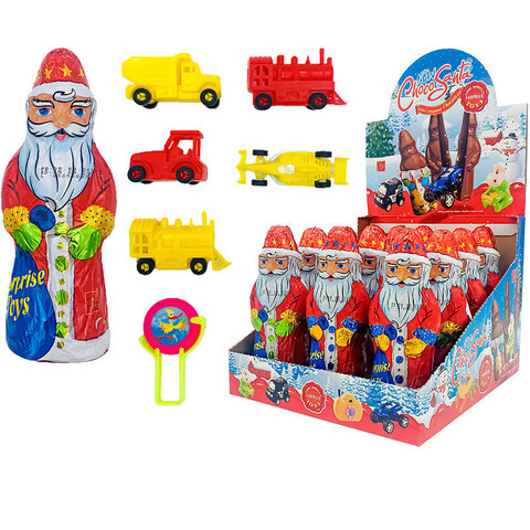 Choco Santa - Шоколадная фигурка-сюрприз Дед Мороз 1кор*4бл*12шт, 120гр