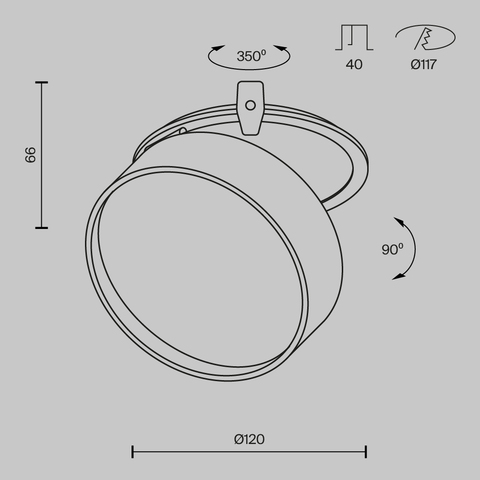 Встраиваемый светодиодный светильник Maytoni Onda DL024-18W4K-B