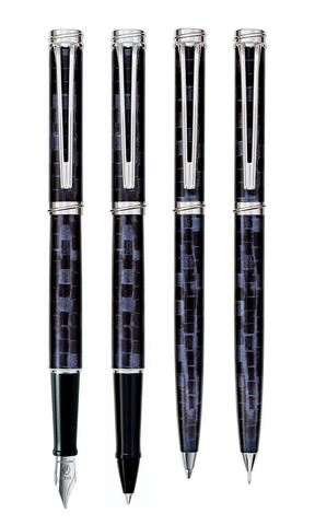 Ручка перьевая Waterman Harmonie Lacquer Patio Blue & Grey CT, F (S0701660)