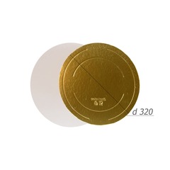 Подложка усиленная двусторонняя золото/жемчуг 3,2 мм. Диаметр 32