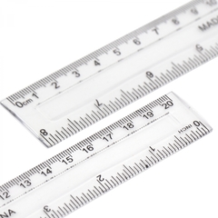 
          Линейка Alingar, 20 см, пластиковая, 2 шкалы см/дюйм, прозрачная, пакет ПВХ