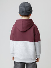 джемпер  для мальчика  КР 302214/коричневый,св.серый меланж к632