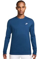 Теннисная футболка Nike Sportswear Club Long Sleeve - midnight navy/white