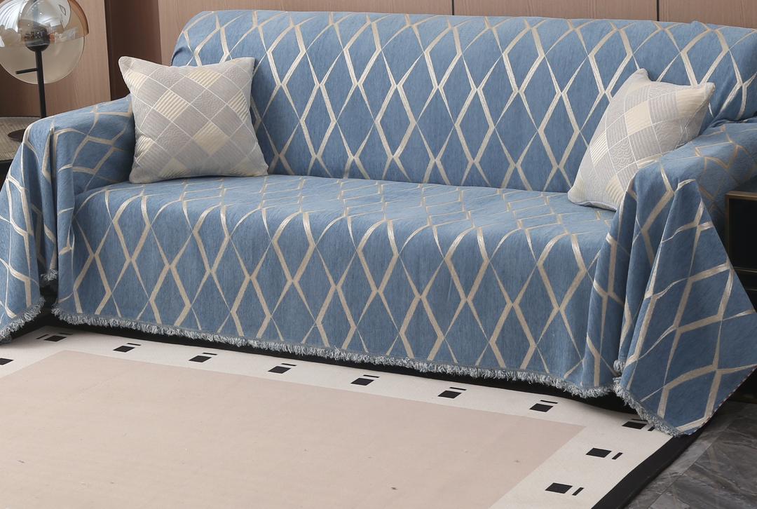 ZEPHYR HOME Дивандек 180×300 Синий Ромбик