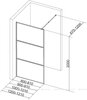 Aquanet SW-1200BT SW-1200BT Душевая перегородка 120х200см, суппорт, стекло 6 мм, прозр., профиль черн.краш. (352342)