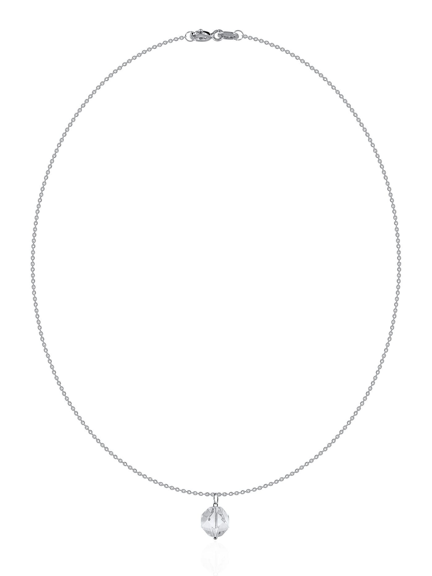 Серебряная подвеска с горным хрусталем