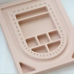 Планшет для сборки колье, 20*25*2 мм, ячейка 16 см, тёплый беж, ФТ027
