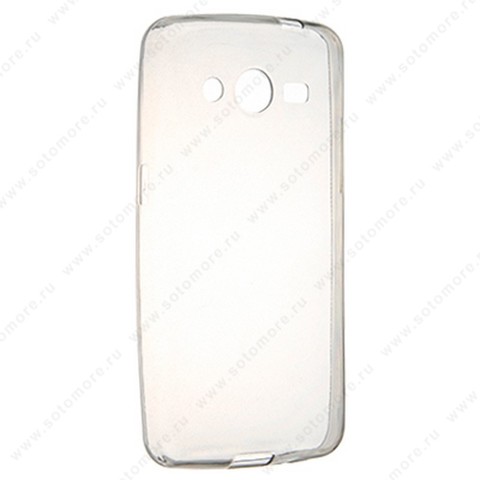 Накладка силиконовая ультра-тонкая для Samsung Galaxy G355H Core 2 черная (прозрачная)