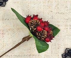 Веточка ягода + шишка