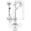 Hansgrohe Croma E Showerpipe 27660000, 280 1jet EcoSmart Душевая система с термостатом, хром