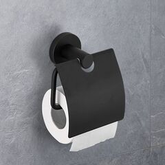 Держатель для туалетной бумаги, нерж сталь, чер, Frap, F30203