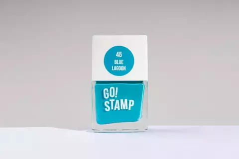 Лак для стемпинга GO STAMP 45 Blue Lagoon 11мл