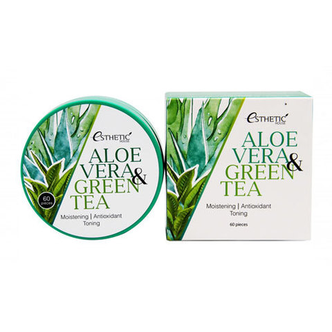 Esthetic House Aloe Vera&Green Tea Hydrogel Eye Patch - Патчи гидрогелевые алоэ и зеленый чай