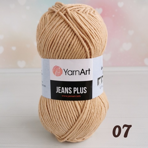 YARNART JEANS PLUS 07, Песочный