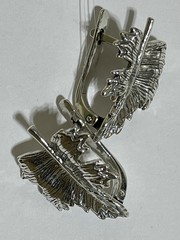 Кленовый лист (серьги из серебра)