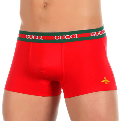 Мужские трусы боксеры красные Gucci Hip Boxer GG