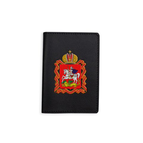 Обложка на паспорт "Герб Московской области", черная