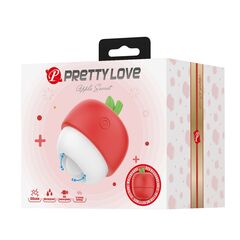 Красный клиторальный стимулятор в форме яблочка Apple Secret - 