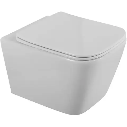 BelBagno BB7107CHR/SC DUE 2.0 Унитаз подвесной безободковый с сиденьем дюропласт soft close BB7107CHR/SC