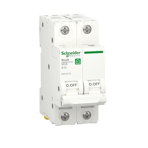 Автоматический выключатель 2P - 10 A тип B 2 модуля 400 В~. Schneider Electric Resi9. R9F02210