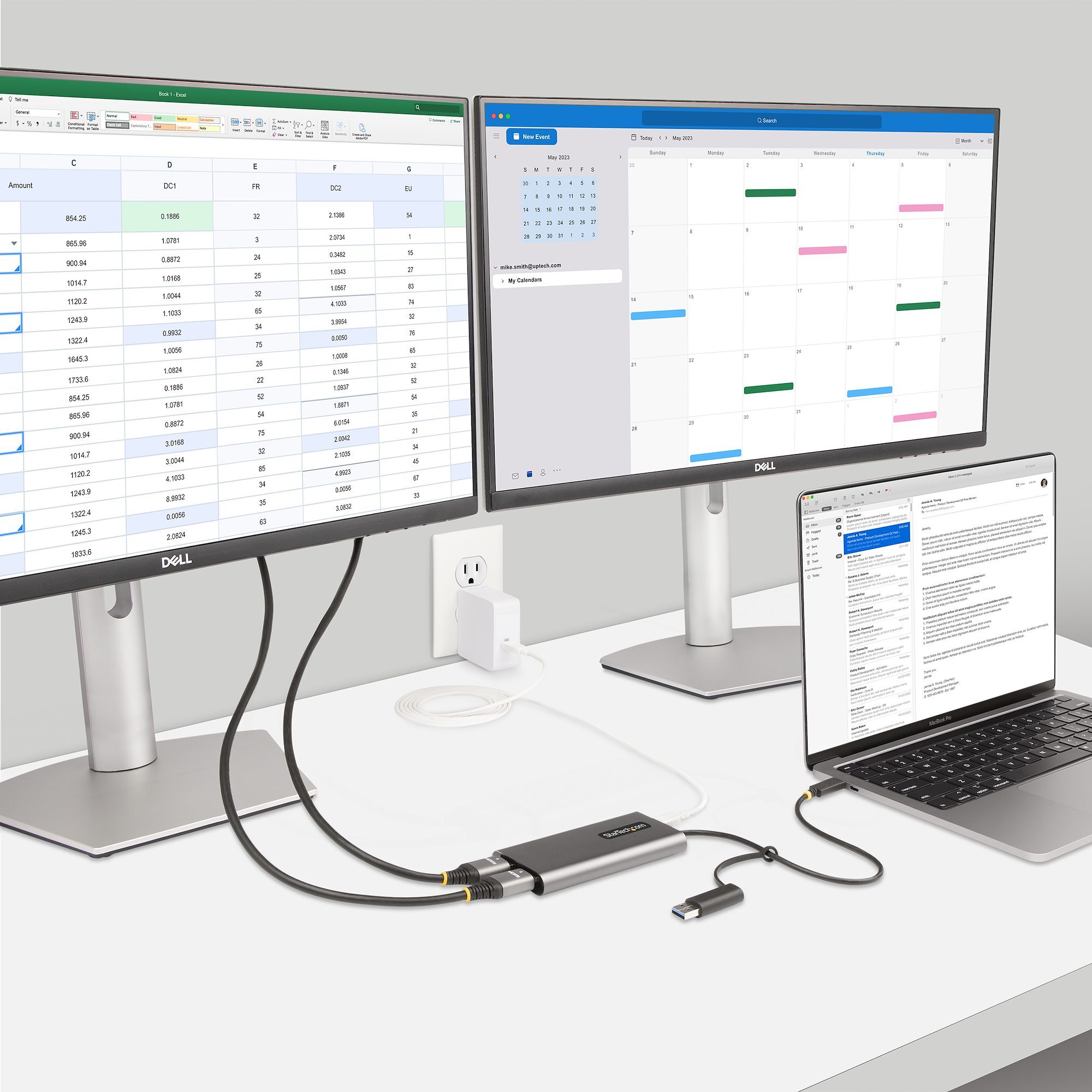 Купить Адаптер StarTech USB-C to Dual-HDMI Adapter с DisplayLink - по  выгодной цене | Нобэл