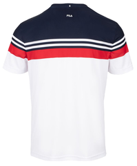 Детская теннисная футболка Fila T-Shirt Malte Boys - white/fila red/navy