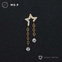 Pendant Starfall Crystal PVD Yellow