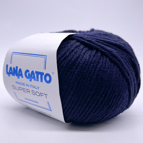 Пряжа Lana Gatto Super Soft 10214 т.синий (уп.10 мотков)