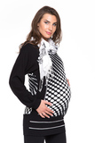 Туника для беременных 07157 черный-белый