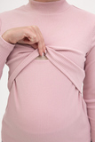 Лонгслив для беременных и кормящих 11921 розовый