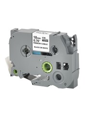 Кассета с лентой S'OK by Sakura Printing TZEFX241 для Brother,  черный на белом, 18мм, 8м , наклейка