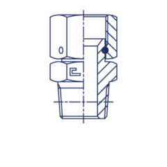 Штуцер FNC JIC 9/16" BSPT 1/4" CAST