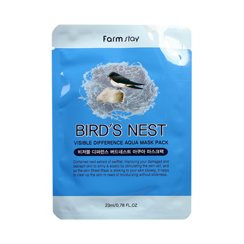 FarmStay VISIBLE DIFFERENCE BIRDS NEST AQUA MASK PACK