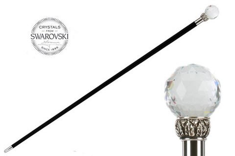 Трость мужская Pasotti Swarovski® Crystal Ball Cane, Италия.