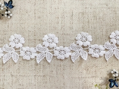 Кружево плетеное, ш. 5,3 см. (белый)