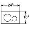 Geberit Sigma20 115.882.SN.1 Клавиша смыва для унитаза